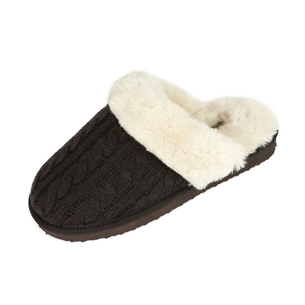 DREAM PAIRS Women's Sheepskin Suede Leather Faux Fur Warm Winter Slippers